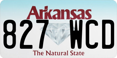 AR license plate 827WCD