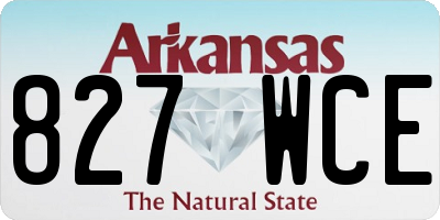 AR license plate 827WCE