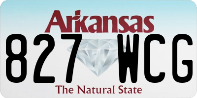 AR license plate 827WCG
