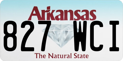 AR license plate 827WCI
