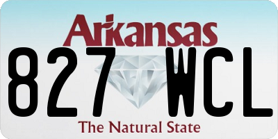 AR license plate 827WCL