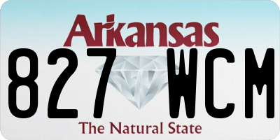 AR license plate 827WCM