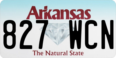 AR license plate 827WCN