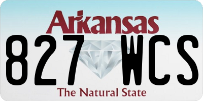 AR license plate 827WCS