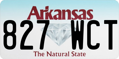 AR license plate 827WCT