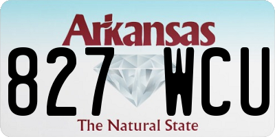 AR license plate 827WCU