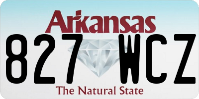 AR license plate 827WCZ