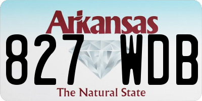 AR license plate 827WDB