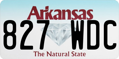 AR license plate 827WDC