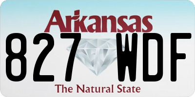AR license plate 827WDF