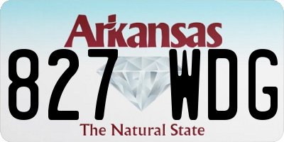 AR license plate 827WDG