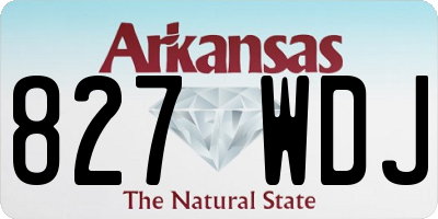AR license plate 827WDJ