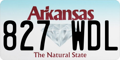 AR license plate 827WDL