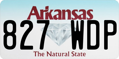 AR license plate 827WDP
