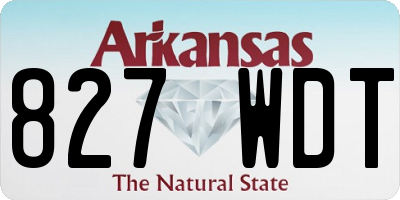 AR license plate 827WDT