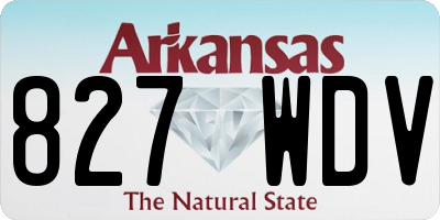 AR license plate 827WDV