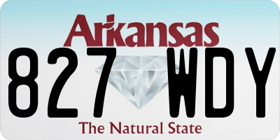 AR license plate 827WDY