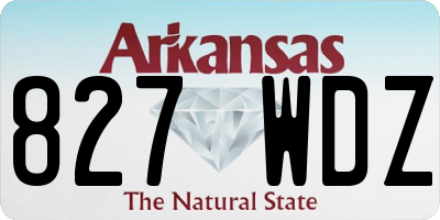 AR license plate 827WDZ