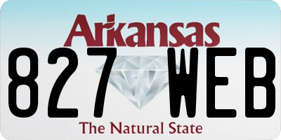 AR license plate 827WEB