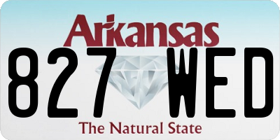 AR license plate 827WED