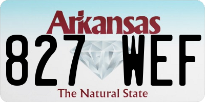 AR license plate 827WEF