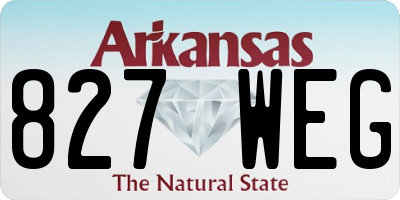 AR license plate 827WEG
