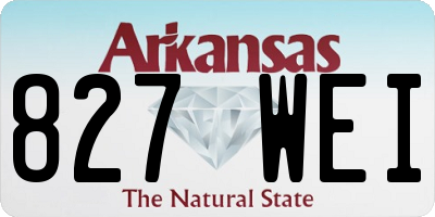 AR license plate 827WEI