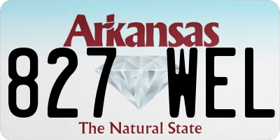 AR license plate 827WEL