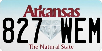 AR license plate 827WEM