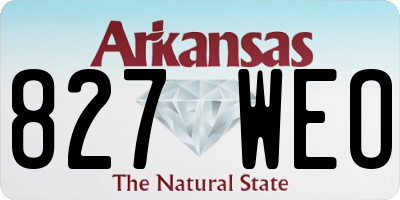 AR license plate 827WEO