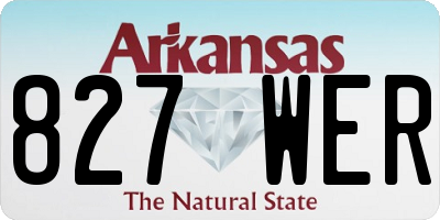 AR license plate 827WER