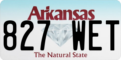 AR license plate 827WET