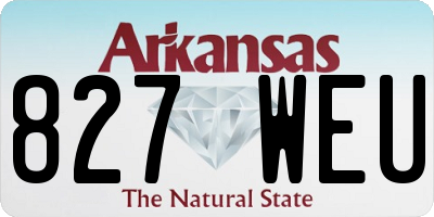 AR license plate 827WEU