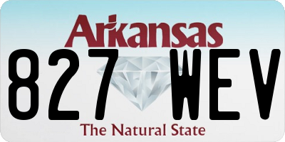 AR license plate 827WEV