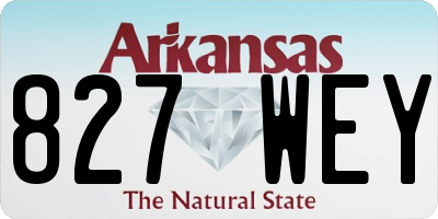 AR license plate 827WEY
