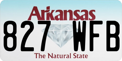 AR license plate 827WFB