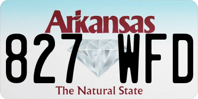 AR license plate 827WFD