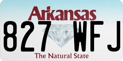 AR license plate 827WFJ