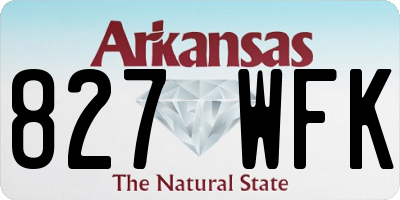 AR license plate 827WFK