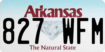 AR license plate 827WFM