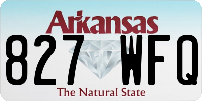 AR license plate 827WFQ