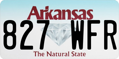 AR license plate 827WFR
