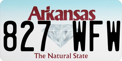 AR license plate 827WFW