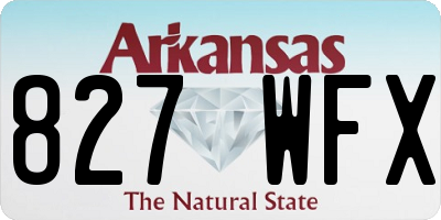 AR license plate 827WFX