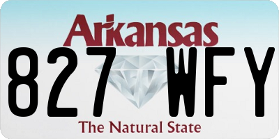 AR license plate 827WFY