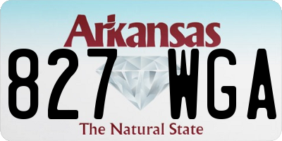 AR license plate 827WGA