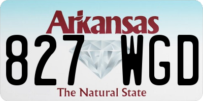 AR license plate 827WGD