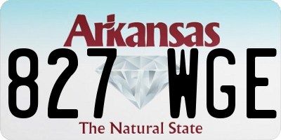 AR license plate 827WGE