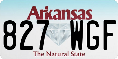 AR license plate 827WGF