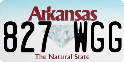 AR license plate 827WGG